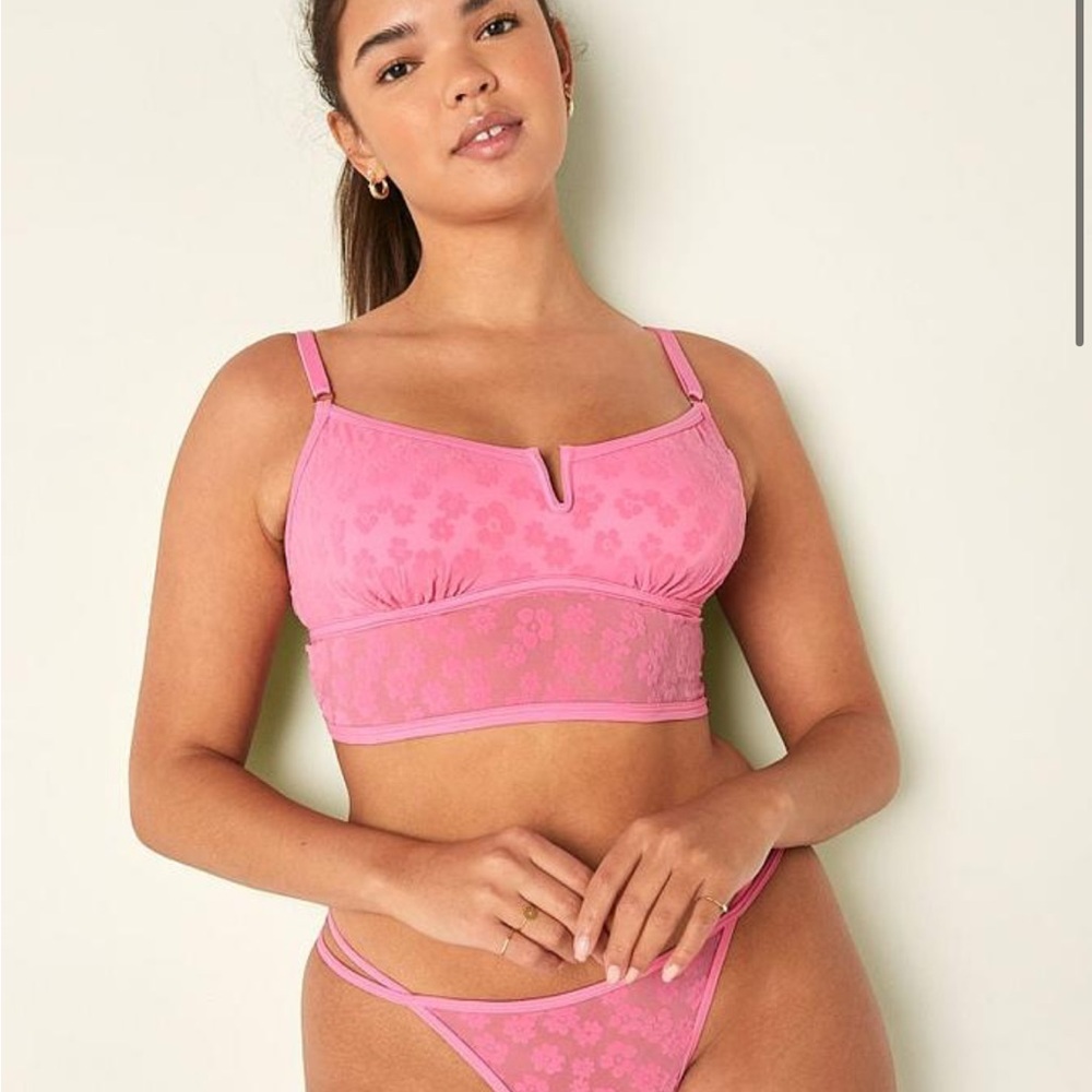 PINK Victoria's Secret Floral Lace Bra